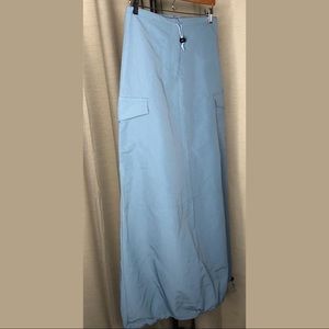 Long Cargo Skirt Hiking Travel Drawstring Pockets
